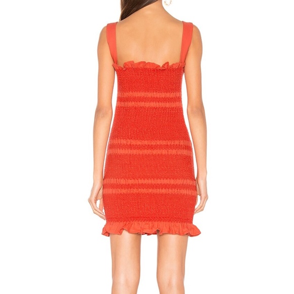 Capulet Orange Ruffle Mini Dress - Picture 5 of 13